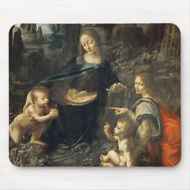 Mousepad Virgem das Rochas, Leonardo da Vinci (Frente)