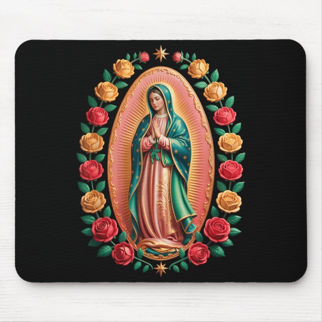 Mousepad Virgem De Guadalupe Santa Maria Cristã Religiosa (Frente)