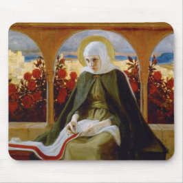 Mousepad Virgem Maria no Jardim Rosa (Albert Edelsense)