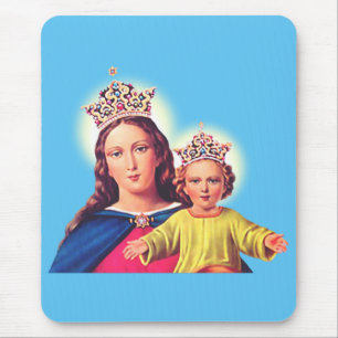 Mousepad Virgem Maria rainha com Jesus