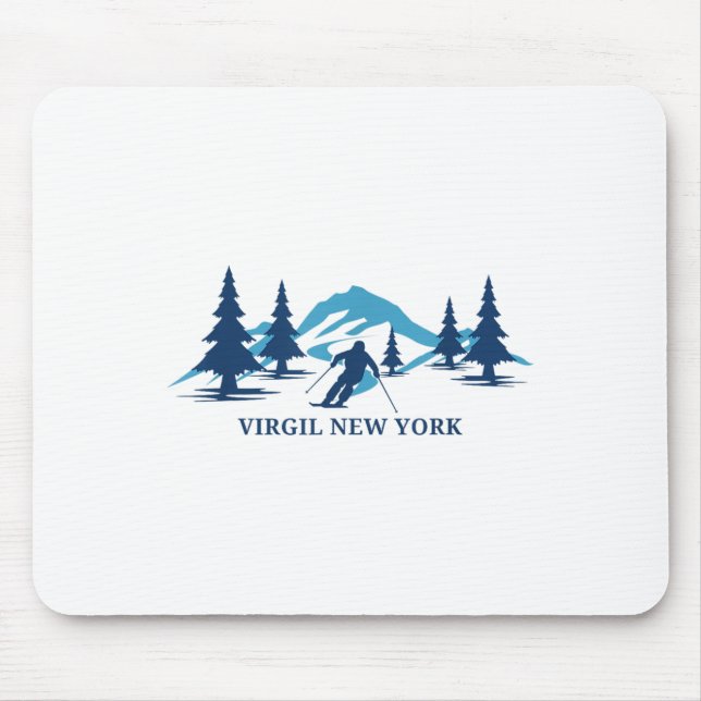 Mousepad Virgil New York Ski Resort Skiier _1 (Frente)