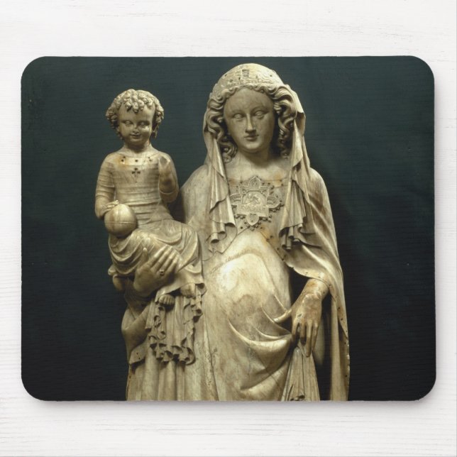 Mousepad Virgin e criança, c.1375 (alabastro) (Frente)