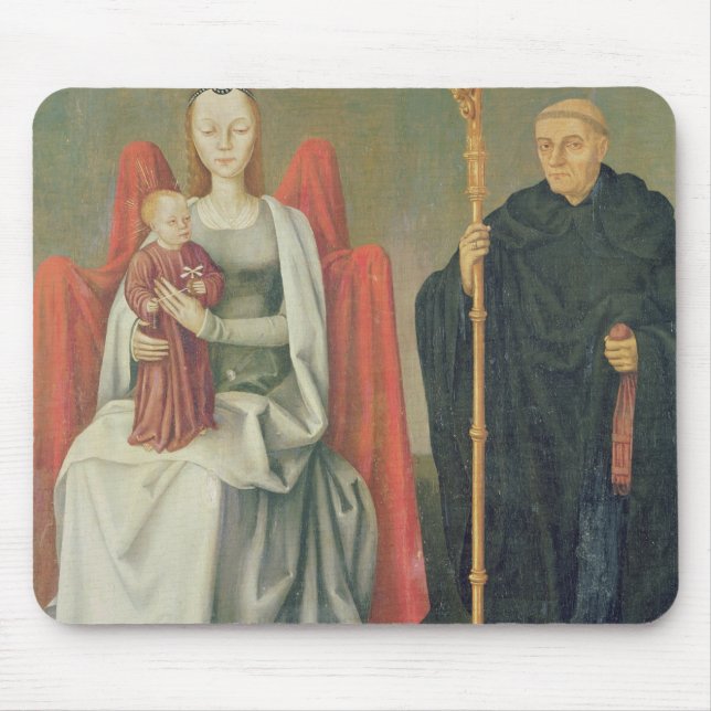 Mousepad Virgin e criança com St. Benedict (Frente)