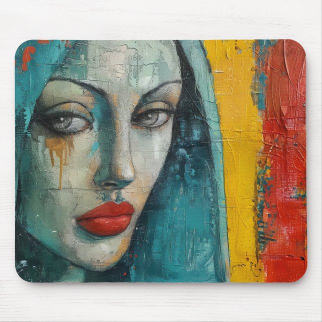 Mousepad Virgin Mary Street Art (Frente)