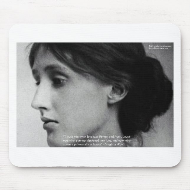 Mousepad Virginia Woolf "Love Autumn" Apaixonando presentes (Frente)