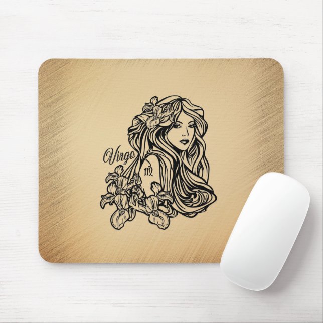 Mousepad Virgo Zodíaco com Visual Antigo (Com mouse)
