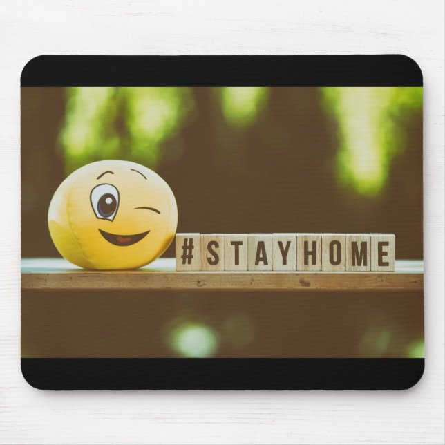 Mousepad Vírus Corona "Permaneça em Casa" (Frente)