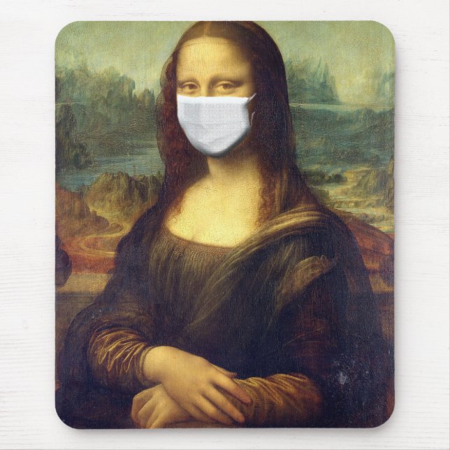 Mousepad Vírus Mona Lisa Via Corona (Frente)
