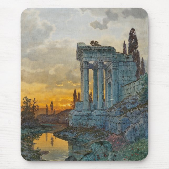 Mousepad Visão do Sul da Itália com as antigas ruínas roman (Frente)