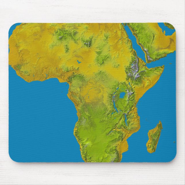 Mousepad Visão topográfica da África (Frente)