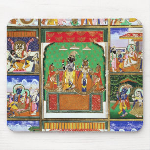 Mousepad Vishnu no centro de seus dez avatars, Jaipur, R