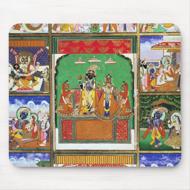Mousepad Vishnu no centro de seus dez avatars, Jaipur, R (Frente)