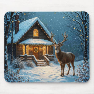 Mousepad Visita de Natal Nevado do Grande Buck