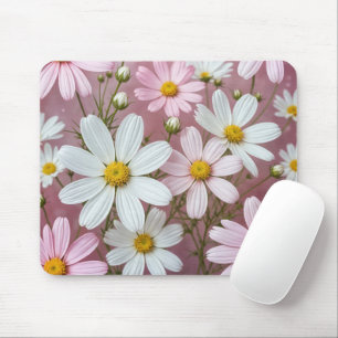 Mousepad Visitas Brancas e Rosa