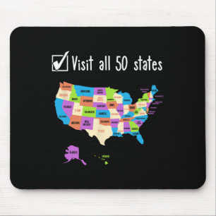 Mousepad Visite A Lista De Baldes Dos Eua Com Presentes De