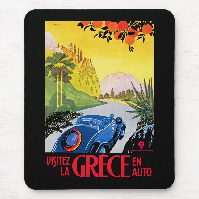 Mousepad Visitez La Grece en Auto (Frente)