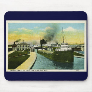 Mousepad Vista abaixo do Soo, fechamentos de Soo, Michigan