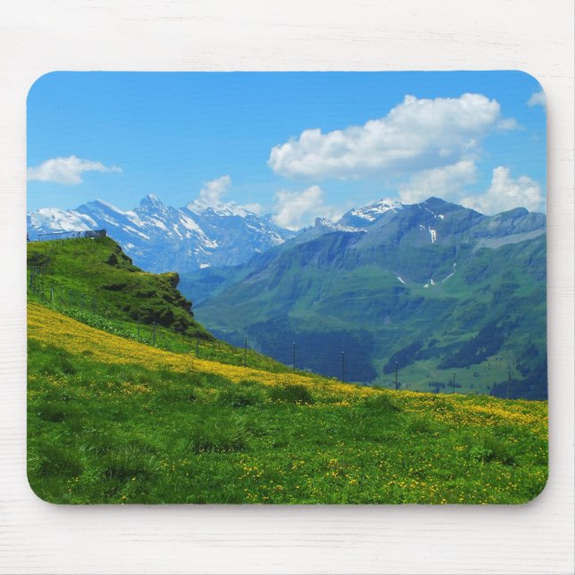 Mousepad Vista alpina na Suiça (Frente)