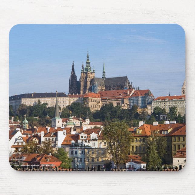 Mousepad Vista da cidade antiga e do castelo de Praga, Repú (Frente)