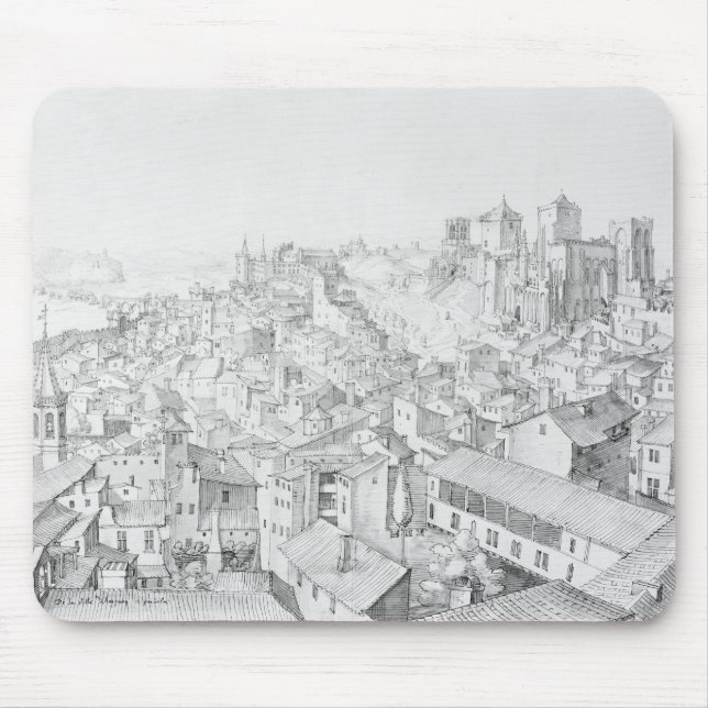 Mousepad Vista da cidade de Avignon e de seus arredores (Frente)