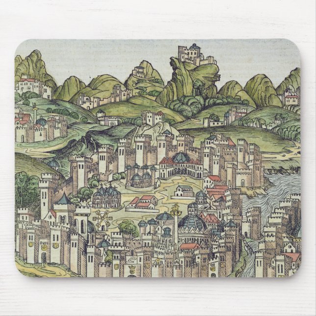 Mousepad Vista da cidade murada de Constantinople, do th (Frente)