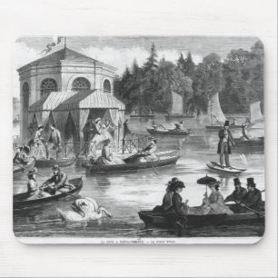Mousepad Vista da lagoa da corte em Fontainebleau