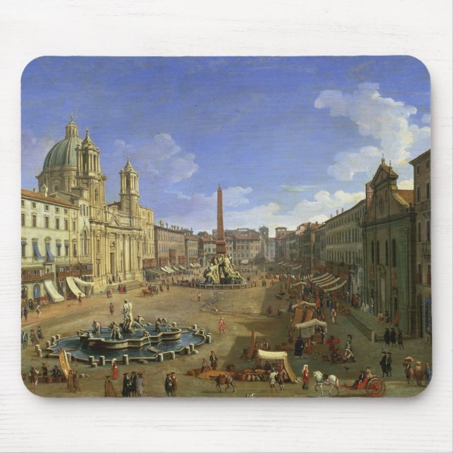 Mousepad Vista da praça Navona, Roma (Frente)
