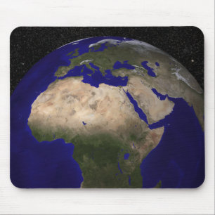 Mousepad Vista de África, Europa, o Médio Oriente, e dent
