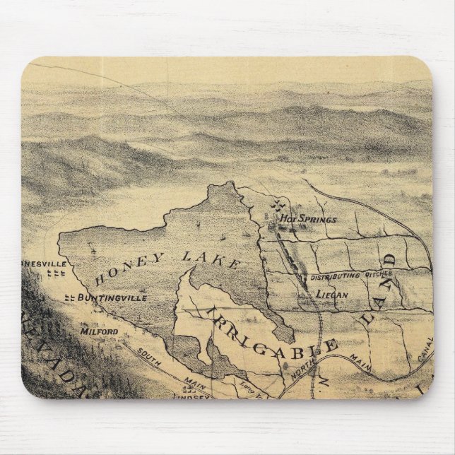 Mousepad Vista de Bird, Honey Lake Valley (Frente)