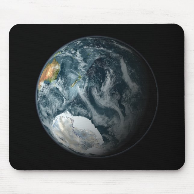 Mousepad Vista de cheio da Terra destacando a Antártica (Frente)