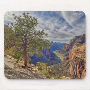 Mousepad Vista de Desfiladeiro Zion a partir de Anjos