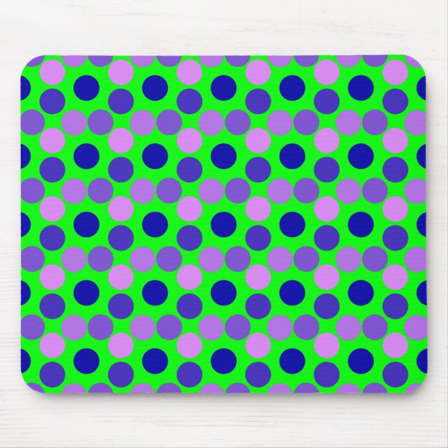 Mousepad Vista de Portas de Mouse Verde Roxo (Frente)