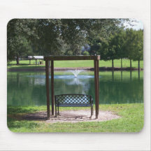 Vista de um lago pequeno da cidade