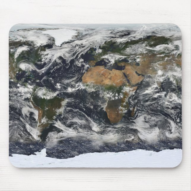 Mousepad Vista detalhada por satélite da Terra (Frente)