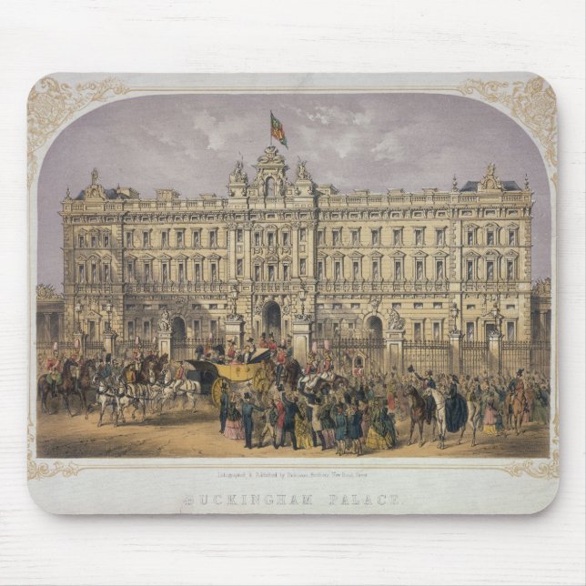 Mousepad Vista do Buckingham Palace com uma multidão fora (Frente)