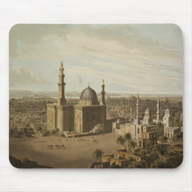 Mousepad Vista do Cairo grande, gravada por Daniel Havell (Frente)
