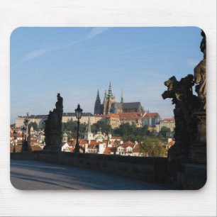 Mousepad Vista do Castelo da Ponte Charles em Praga