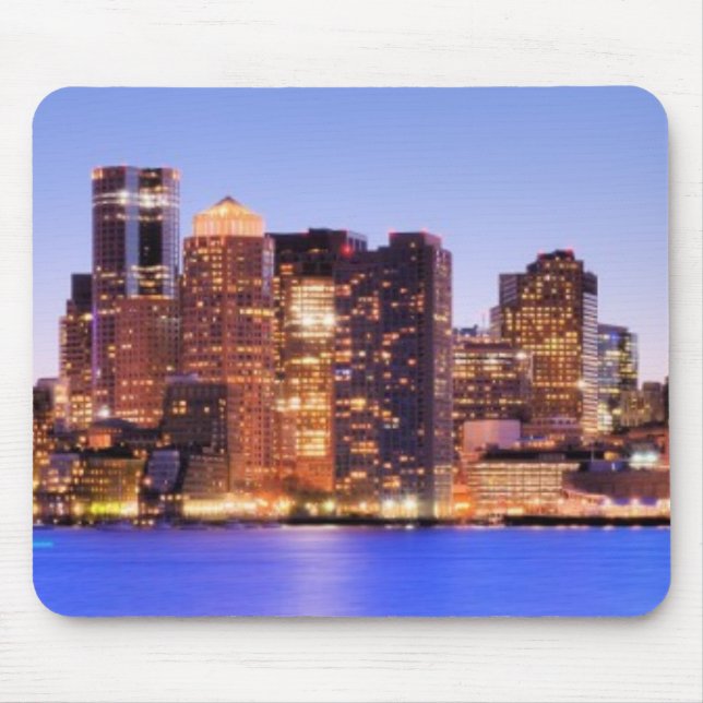 Mousepad Vista do distrito financeiro de Boston do centro (Frente)