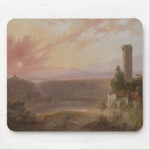 Mousepad Vista do lago Nemi no por do sol
