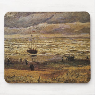 Mousepad Vista do mar em Scheveningen por Vincent van Gogh