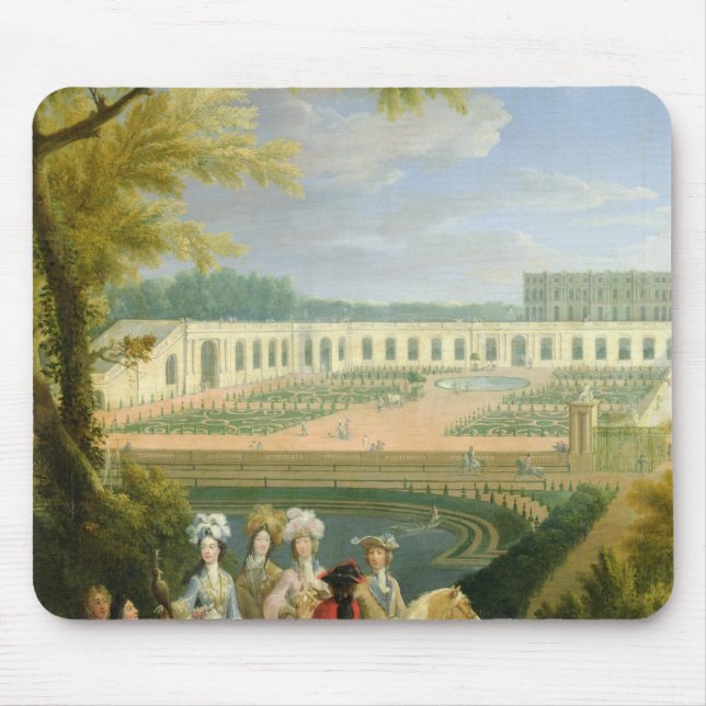 Mousepad Vista do Orangerie em Versalhes, depois de 1697 (Frente)
