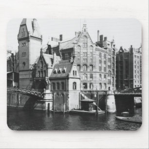 Mousepad Vista do Speicherstadt Hamburgo, c.1910