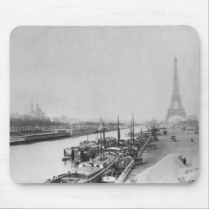 Mousepad Vista dos bancos do Seine & do Eiffel