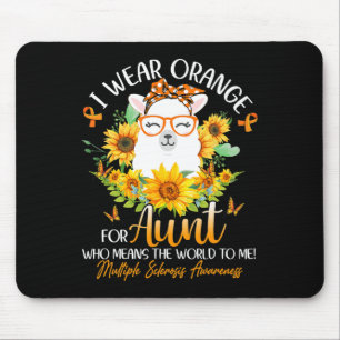 Mousepad Vista Laranja Para Minha Tia Sra. Awarness Llama S