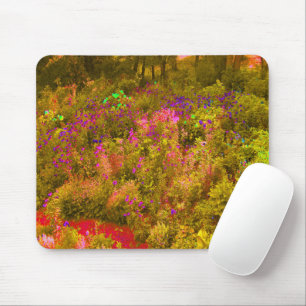 Mousepad Vista Legal de Jardim Panorâmico Dourado