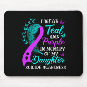 Mousepad Vista Roxo Teal Em Memória Da Minha Filha Suicida