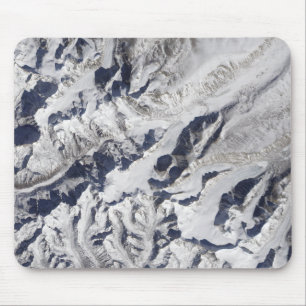 Mousepad Vista satélite de uma geleira Himalaia