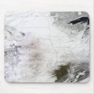 Mousepad Vista satélite de uma tempestade maciça do inver