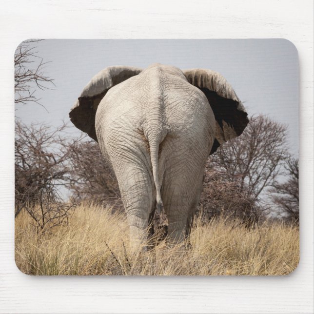 Mousepad Vista traseira de elefante (Frente)