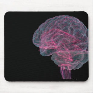 Mousepad Vista traseira do cérebro humano